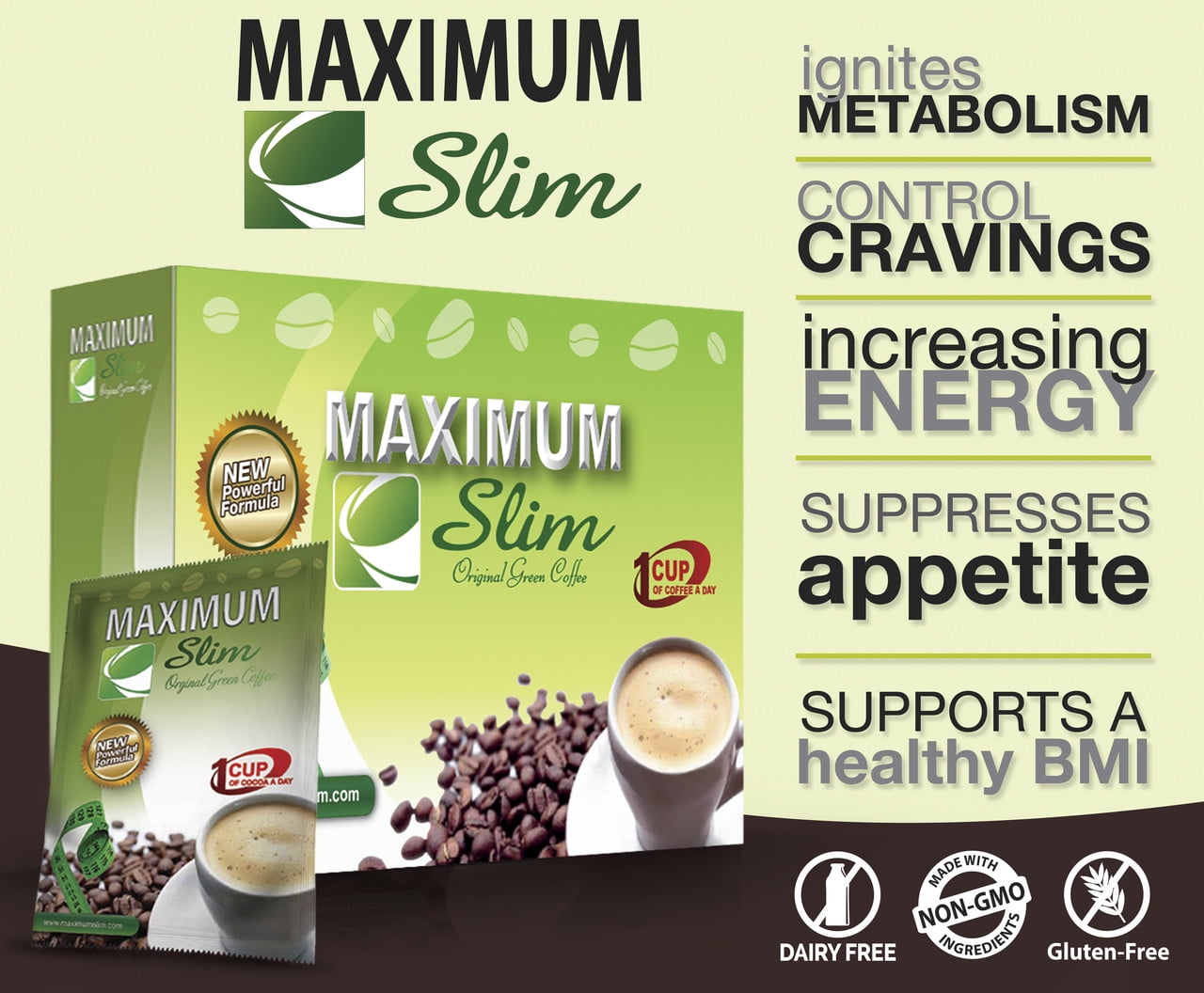 Premium Coffee BOOSTS your Metabolism DETOXES your Body & CONTROLS your Appetite. EFFECTIVE WEIGHT LOSS FORMULA has Original Green Coffee & Natural Herbal Extracts (Laxative Free), 12