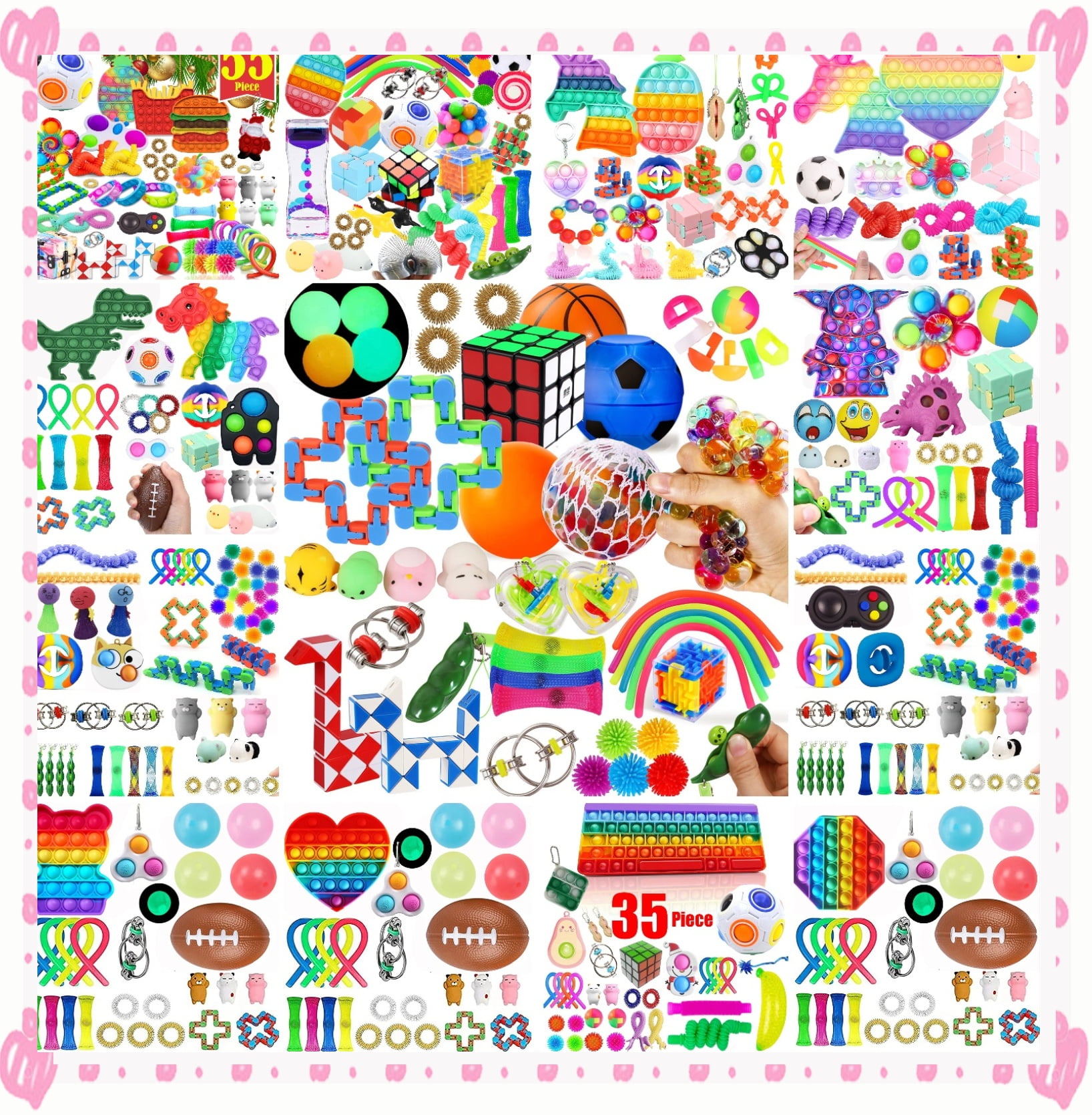 63 Pieces Fidget Toys,Adult AntiAnxiety Relief