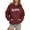 Red, variant on Fshinging Oversize Christian Women Hoodie Y2K Fashion Long Sleeve Sparkle Stars Galaxy Pullover Sweatshirt Black L