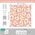 thumbnail image 3 of Pink Cute Retro Floral Abstract Flower Shower Curtain for Bathroom 72W*72H Inch 70s Lovely Vintage Aesthetic Funky Bathtub Decor Modern Trendy Waterproof Polyester Fabric Set with 12 Hooks, 3 of 6