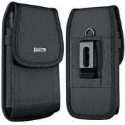 Large Cell Phone Belt Case for iPhone Plus, Pro Max Models 17 16 15 14 13 12 11 Xs Max, Samsung Galaxy Plus S25+ S24+ S23+ S22+, Cell Phone Belt Holder Case with Clip Pouch Cover
