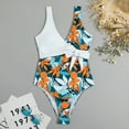 thumbnail image 4 of Fengqque Women's Sexy Print Halter Split Three-Piece High Waist Beachwear Set, 4 of 9