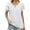 White, variant on Women Summer 2025 Solid Color V Neck Sheer Short Sleeve Casual Blouse Top with Double Layer Sleeves for Office and Daily Wear