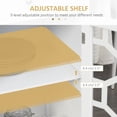 thumbnail image 4 of White Kitchen Cart on Wheels with Drawer & Glass Door - Rolling Island, Adjustable Shelf, Towel Rack - Ideal for Kitchen, Dining & Living Room Storage, 4 of 7