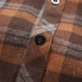 thumbnail image 6 of Plaid Shirts for Men Short Sleeve, Button Down Shirt Casual Tops, Coffee, 6 of 8