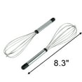 thumbnail image 2 of Metal Cocina Mano Giratorio Huevo  Crema Batidor Licuadora Mezclador 2uds Tono Plateado Negro, 2 of 4