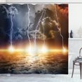 thumbnail image 1 of Ambesonne Thunder Shower Curtain, Clouds with Bolts, 69"Wx75"L, Multicolor, 1 of 3