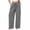A-Dark Gray, variant on Womens Pants with Pockets 100% Cotton Loose Drawstring Work Wide Leg Cargo Pants
