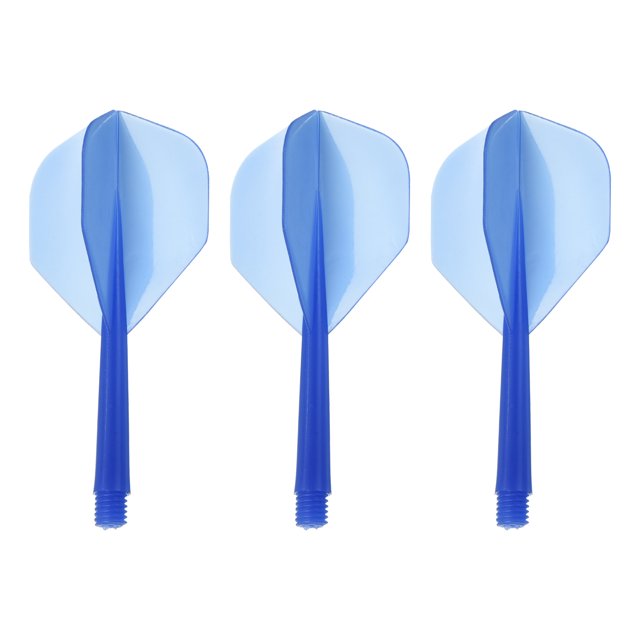 Unique Bargains Integrated Dart Shaft Flights, 3 Pack Durable Dart Flight Set, Transparent Blue