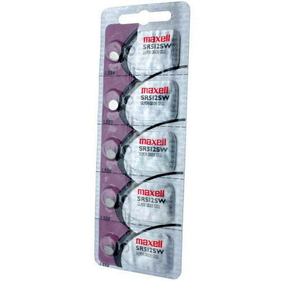 5pk Maxell SR512SW 335 V335 SR512 Silver Oxide Watch Battery