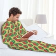 thumbnail image 6 of Picia Summer Watermelon Pattern Men’s Long-Sleeve Sleepwear Set - Soft 2-Piece Loungewear with Pockets, Comfy PJs for Relaxing Nights-Medium, 6 of 7