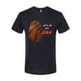 thumbnail image 2 of Wild Bobby, Basketball Fingerprint It's In My DNA, Sports, Men Premium Tri Blend Tee, True Black, XX-Large, 2 of 5