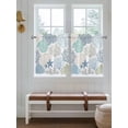 thumbnail image 7 of Half Window Curtains 24 Inches Long, Coastal Window Treatment Curtain Drapes, Summer Beach Nautical Coral Starfish Short Curtains Tiers for Kitchen Over Sink, 27.5"x24", 2 Panels, 7 of 7
