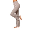 thumbnail image 6 of Dress Pants Women High Waisted Stretch Office Work Pants Petite Flared Gym Yoga Slacks Twill Elastic Waist with Side Pockets Trousers, 6 of 9