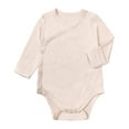 thumbnail image 2 of Toddler Romper Boys Long Sleeve Solid Romper Bodysuit Toddler Jumpsuit Pink 12-18 Months, 2 of 8