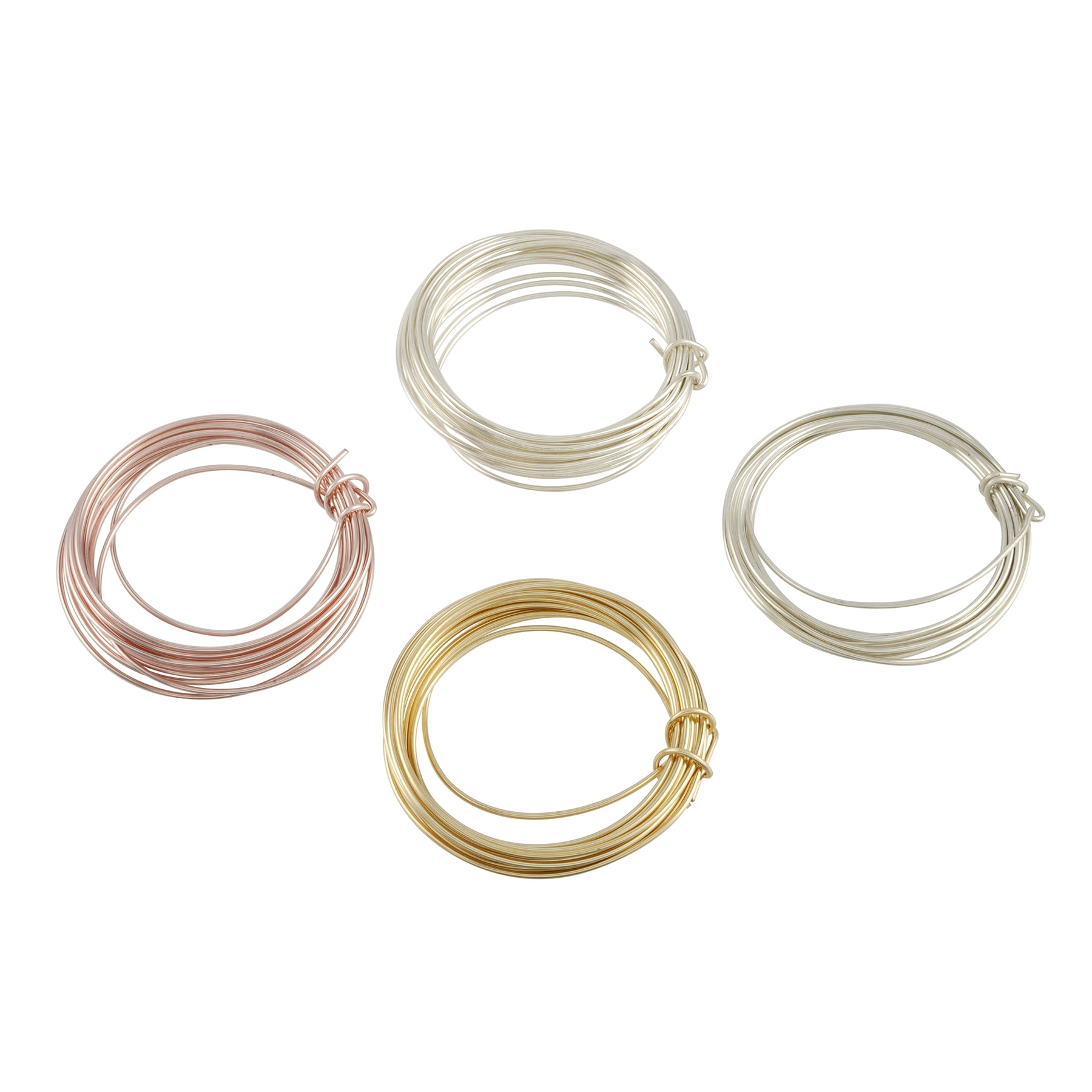 Bead Landing 16 Gauge Copper Wire Assortment - 3 Yards Per Roll, 48 Rolls Total in Gold, Rose Gold, Silver & Copper Finishes for Jewelry Making & Wire Wrapping, 12 Pack