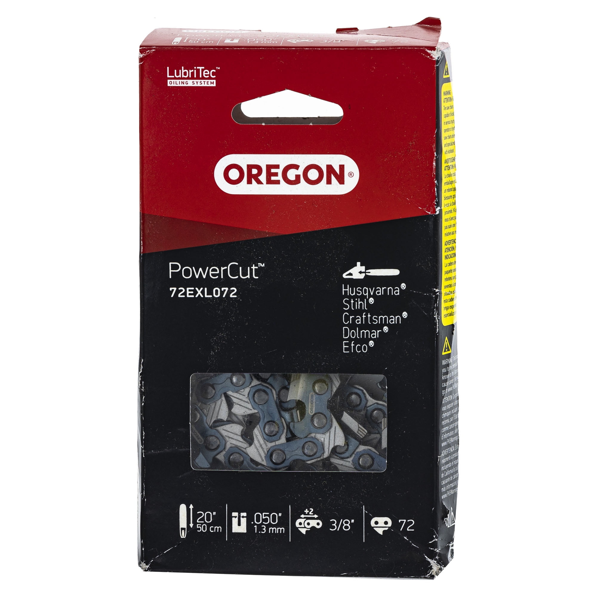 Oregon PowerCut .325 Zaagketting .058 (1,5 mm), Full Chisel Zaagketting, Voor Een 38 cm (15) Rail, 64 Aandrijfschakels, Geschikt Voor Husqvarna, Makita, Dolmar, Jonsered En Meer (21LPX