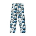 thumbnail image 5 of Goofa Blue Excavator Printed Soft Pajama Pants for Men, Wide Leg Comfy Casual Lounge Yoga Pants-X-Large, 5 of 9