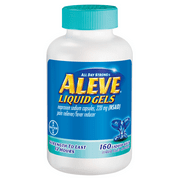 Aleve Naproxen Sodium 220 Mg. Pain Reliever/Fever Reducer, 160 Liquid Gels