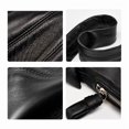thumbnail image 5 of Genuine Sheepskin Women Hobo Bag, Black Wrinkled Leather Crescent Shoulder Bag, 5 of 8