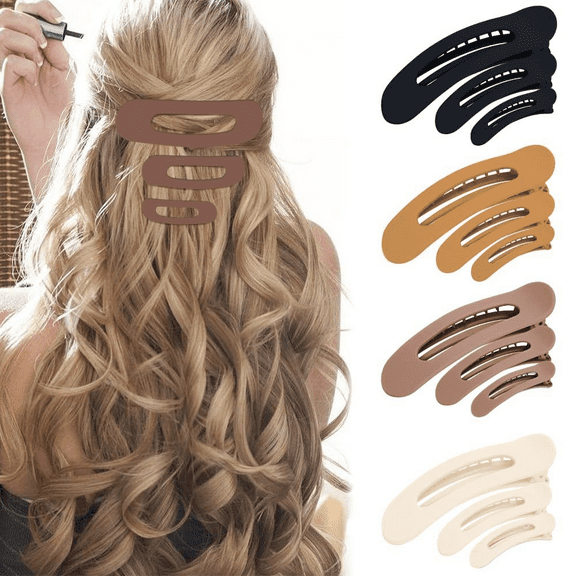 Small Flat Hair Clips for Women Lay Down Clips for Thin Hair Accessories 12pack