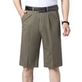 thumbnail image 2 of Mifsaly Mens Dress Shorts Knee Length Classic Fit Flat Front Office Work Shorts Summer Professional Golf Walking formal Business Casual Outfits with Pockets Army Green,XXXXL, 2 of 4