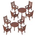 thumbnail image 3 of Miniature Table and Chair Set with Realistic Design for Decor 2Sets, 3 of 5