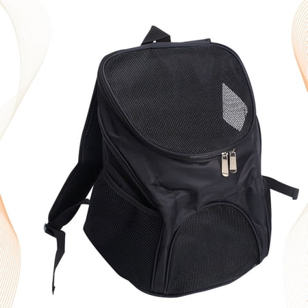 RENACLIPY Black Pet Supplies Outdoor Backpack Lightweight Carrier for Small Dogs with Foot Pad