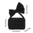 thumbnail image 3 of Pleated Bow Bag Women Handbag Shoulder Solid Color Crossbody Purse Multifunctional Portable Bag for Daily Commuting Travel, 3 of 5