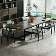 thumbnail image 2 of Gymax 6 Pcs Chaises de Conférence Empilables Chaise en Maille pour Bureau Invité Salle d'Attente Roues, 2 of 9