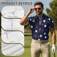 thumbnail image 5 of UorisanigoGolf Ball Couple Matching Outfit Golf Shirts for Men Short Sleeve 1/4 Zip Up Dry Fit Athletic Tops and Womens Golf Clothes with Pockets and Shorts Zip Collar Golf Outfits, 5 of 8