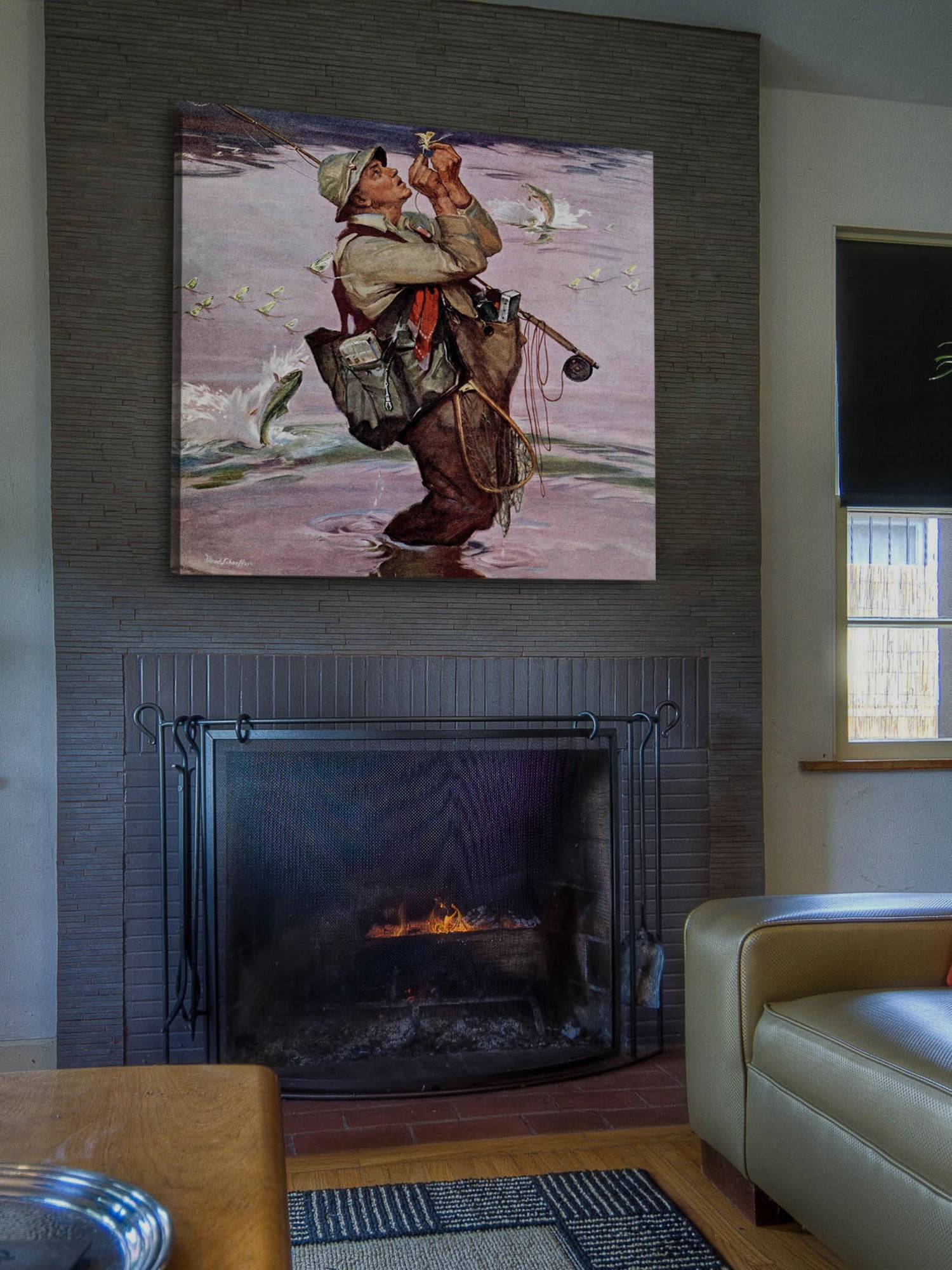 Marmont Hill The Fish are Jumping by Mead Schaeffer Painting Print on Canvas