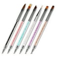 thumbnail image 4 of Vogacara 6 Pieces Nail Brush Set Color Painting Powder Handle Crystal Pole Manicure Anti-slip Elegant Inlaid Pens Flower Accessories 6 piezas 5piezas Vogacara CBP256733, 4 of 5