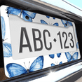 thumbnail image 6 of 1 Pcs Blue Butterflies License Plate Frame, License Plate Cover for Car Decorative Parts, Aluminum License Plate Bracket Holder Rust-Proof Weather-Proof for US Standard Car, 6 of 9