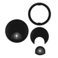 thumbnail image 3 of MasteelfCA 2 PCS 60mm Computer Desk Cable Coil Out Hole Covers Brushed Texture Desktop Threading Box Wiring Ducts Covers for Home Office (Black), 3 of 8