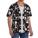 thumbnail image 2 of Fotbe Skeleton Camisa Estampada de Manga Corta para Hombre, Casual de Verano, Estilo Playero, Sin Arrugas-Medium, 2 of 5