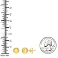 thumbnail image 2 of 14k Yellow Gold Womens 10mm Ball Stud Earrings Jewelry Gift for Women, 2 of 2