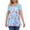 Blue, variant on Fesfesfes Womens Oversized T Plus Size Women Short Sleeve Printed V-Neck Boho Blouse Basic Tee Tunic Tops Tshirt for Women 20(XXXXXXL)