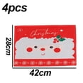 thumbnail image 2 of Christmas Table Mats Placemats Set of 4 Winter Holiday Xmas Kitchen Mat Dining Place mat，Happy New Year Accessory, 2 of 5