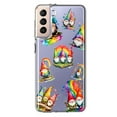 thumbnail image 1 of MUNDAZE Samsung Galaxy S21 Plus Shockproof Clear Hybrid Protective Phone Case Colorful Neon Glow Rainbow Gnomes Cover, 1 of 6