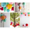 thumbnail image 4 of Papel  de papel Bola de Linternas de papel para el banquete de boda Decoración para el hogar 9 colores Soledad Bola de papel de nido de abeja, 4 of 7