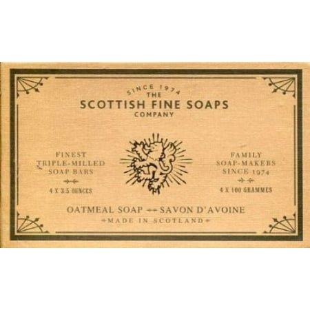 Scottish Fine Soap Oatmeal Soap to Calm & Exfoliate Sensitive Skin 4pk of (Best Way To Exfoliate Sensitive Skin)