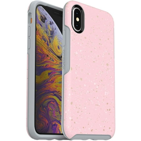 OtterBox Symmetry Series Case for iPhone Xs & iPhone X - Bulk Packaging - On Fleck (Pink/Grey)