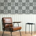 thumbnail image 4 of InHome Charcoal Lisbon Tile Peel & Stick Wallpaper 20.5-in x 18-ft, 4 of 6
