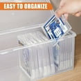thumbnail image 4 of HXRH Transparent Trading Card Storage Box,11.5x3.6x2.8In Portable Photo Storage Box for Room,Plastic Clear Card Container for Desks,Drawers, 4 of 6