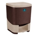 thumbnail image 1 of Bote de Basura Plásticos La Ardilla Terragave Rattan 8 l Beige, 1 of 4