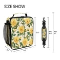 thumbnail image 5 of Square Lunch Bag 10.5*3.5*9.5 Inches Cooler Bag Lunch Bag Insulation Portable Durable Fashion Lovely Big Yellow Roses, 5 of 6