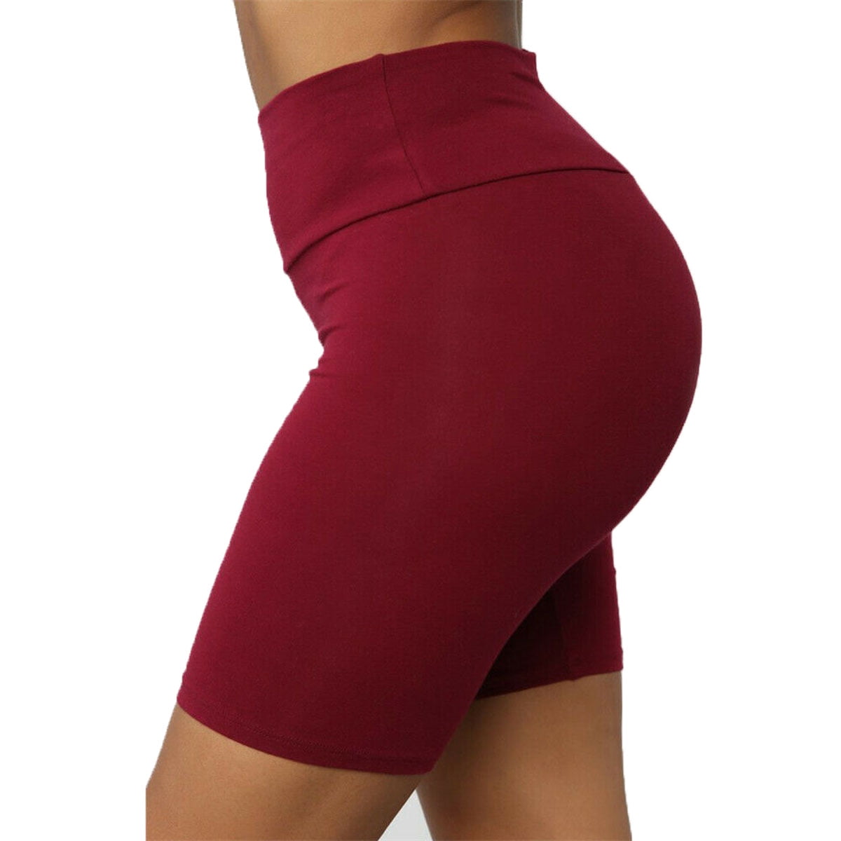 Womens Plain Stretchy Fitness Yoga Club Wear Dance Summer Mini Shorts Hot Pants