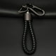 thumbnail image 4 of Llavero de cuero trenzado para coche, soporte para matrícula, teléfono, llavero para vehículo, accesorios (negro), 4 of 5