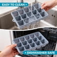 thumbnail image 4 of Silicone Ice Cube Trays with Lid Easy Release , Reusable and Stackable Ice Trays for Freezer for Cocktail, Whiskey, 4 of 6